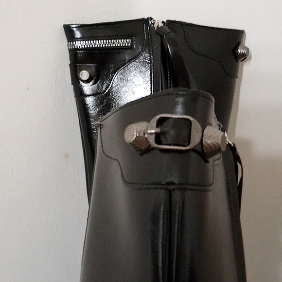 Brand New🎁FREE GIFT INCLUDED🎁High Knee High Heels Boots Zippers Tassel Metal - Picture 10 of 15